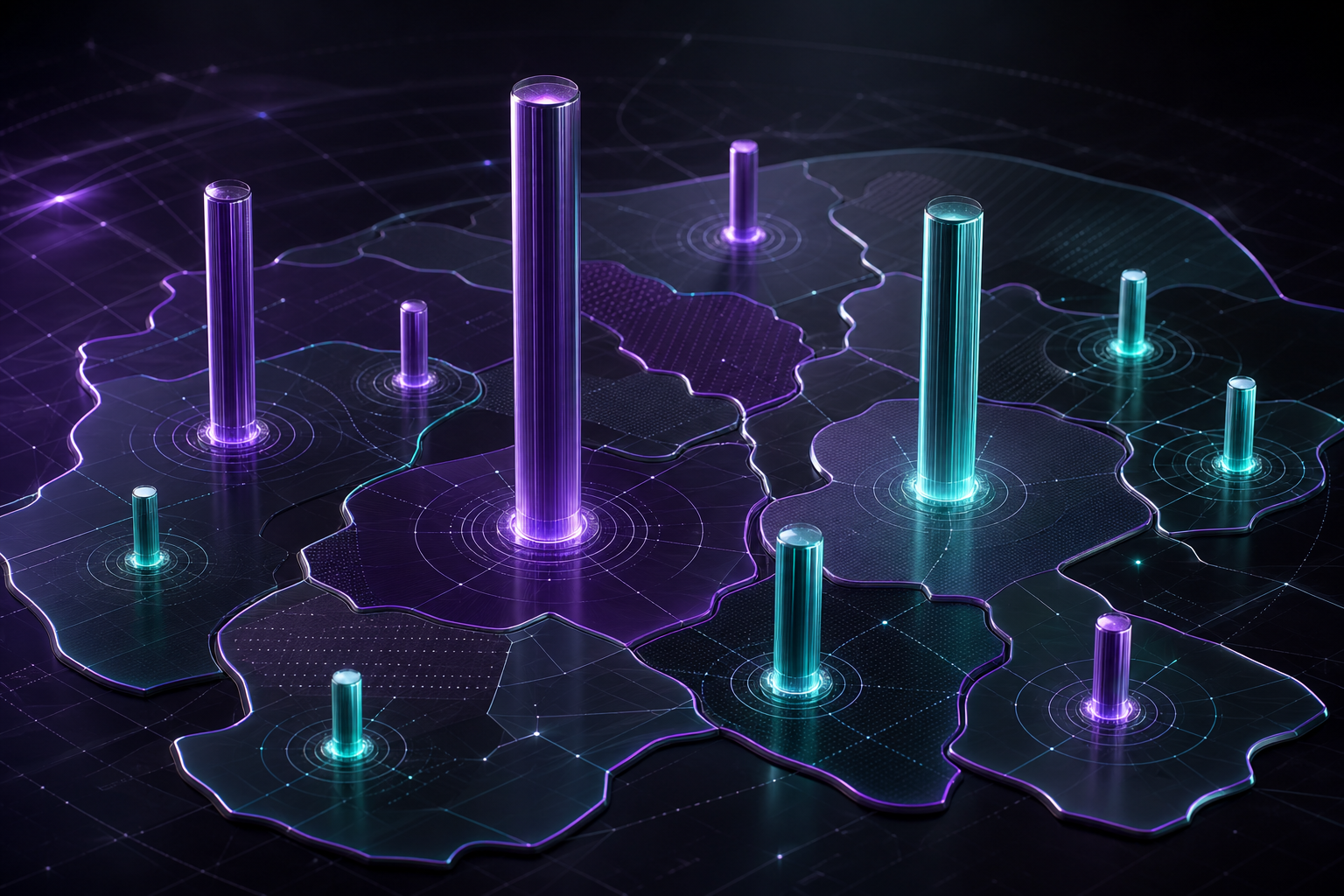 Competitive positioning map comparing technology vendors across key decision criteria
