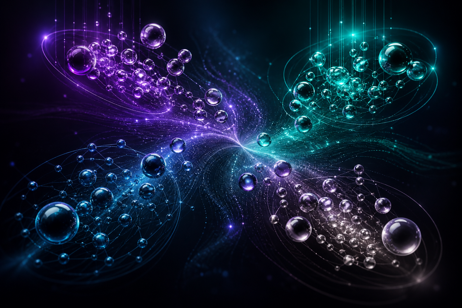 Clustering response orbs representing synthesis of survey and interview insights for market research